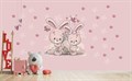 Фотообои Зайчики на розовом фоне AM071 - фото 4497
