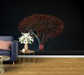Фотообои Дерево на черном фоне с сердцем AM043 - фото 4682