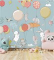 Фотообои Воздушные шары с зайцами и кроликами AM047 - фото 4702