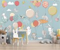 Фотообои Воздушные шары с зайцами и кроликами AM047 - фото 4706