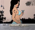 Фотообои Девушка на бежевом фоне AM059 - фото 4757
