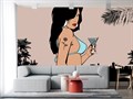 Фотообои Девушка на бежевом фоне AM059 - фото 4759