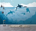 Фотообои Голубое море с касатками и небо AM106 - фото 4951