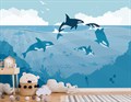 Фотообои Голубое море с касатками и небо AM106 - фото 4952