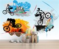 Фотообои Граффити с велосипедистами AM101 - фото 4984