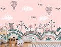 Фотообои Розовый город и воздушные шары AM100 - фото 4988