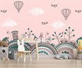 Фотообои Розовый город и воздушные шары AM100 - фото 4990