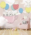 Фотообои Зайчики с воздушными шарами AM132 - фото 5213