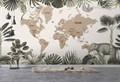 Фотообои Бежевая карта мира AM150 - фото 5558