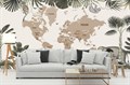 Фотообои Бежевая карта мира AM150 - фото 5559
