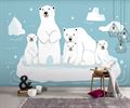 Фотообои Белые медведи и голубое небо AM170 - фото 5814