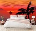 Фотообои Граффити море, пальмы и закат AM193 - фото 6023