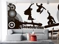 Фотообои Граффити сноубордисты на бело-сером фоне AM198 - фото 6102