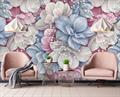 Фотообои Розовые, голубые цветы AM288 - фото 6802