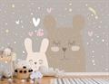 Фотообои в детскую Мишка и зайчик AM290 - фото 6811